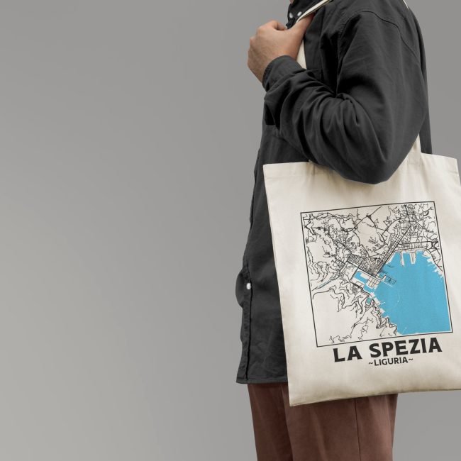 Cesena, Emilia-Romagna, Italy, City Map Cotton Shopper Tote Bag