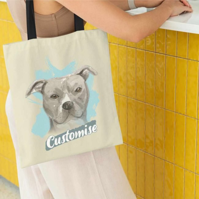 American Staffordshire Terrier Dog Tote Bags - American Staffordshire ...